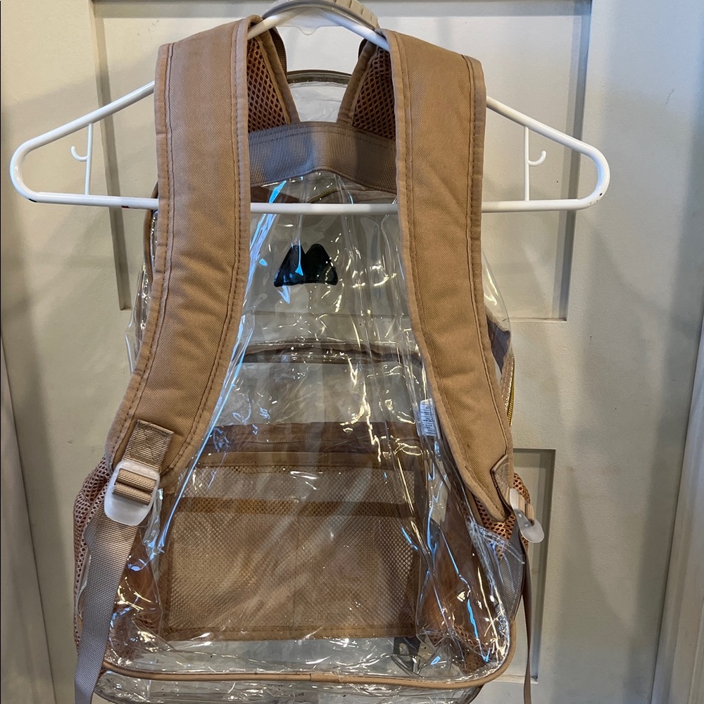 Clear and Tan Backpack - Picture 6 of 6